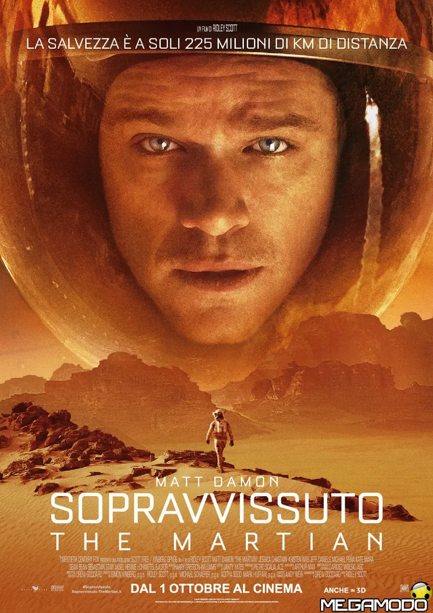 "Sopravvissuto - The Martian" di Ridley Scott dal 1° ottobre al cinema