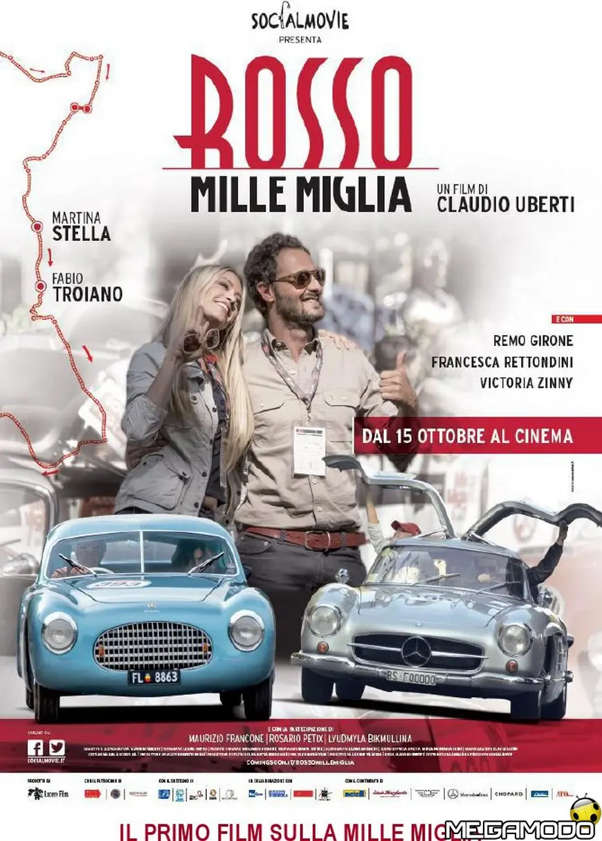 “Rosso Mille Miglia” di Claudio Uberti con Martina Stella e Fabio Troiano: dal 15 ottobre al cinema