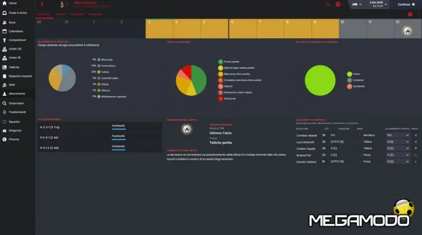 MOD_FM 16 Allenamenti