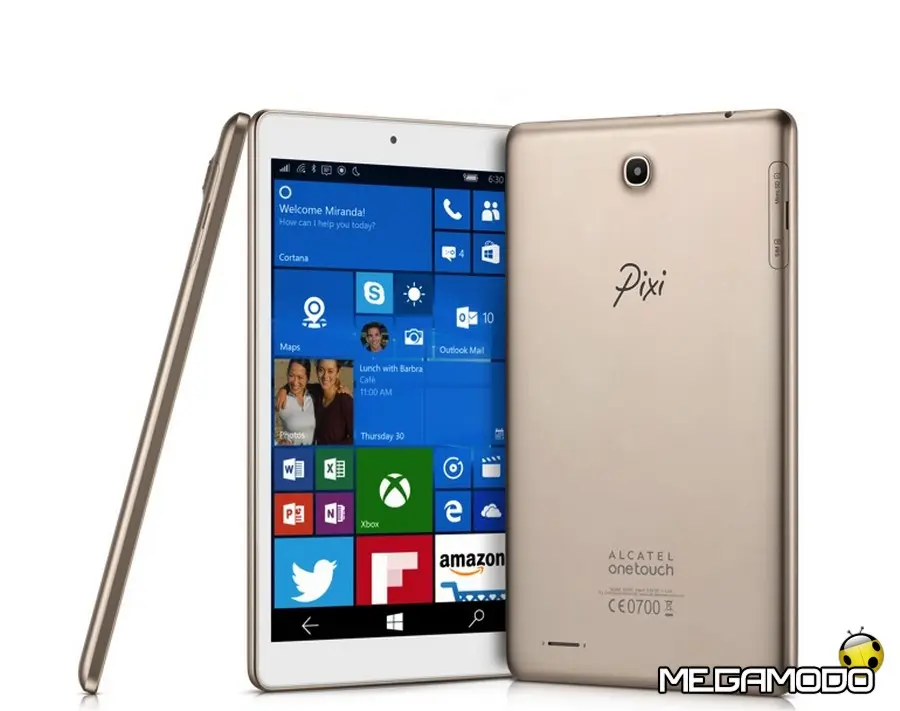 Alcatel Onetouch presenta al CES PIXI 3, Tablet con Windows 10