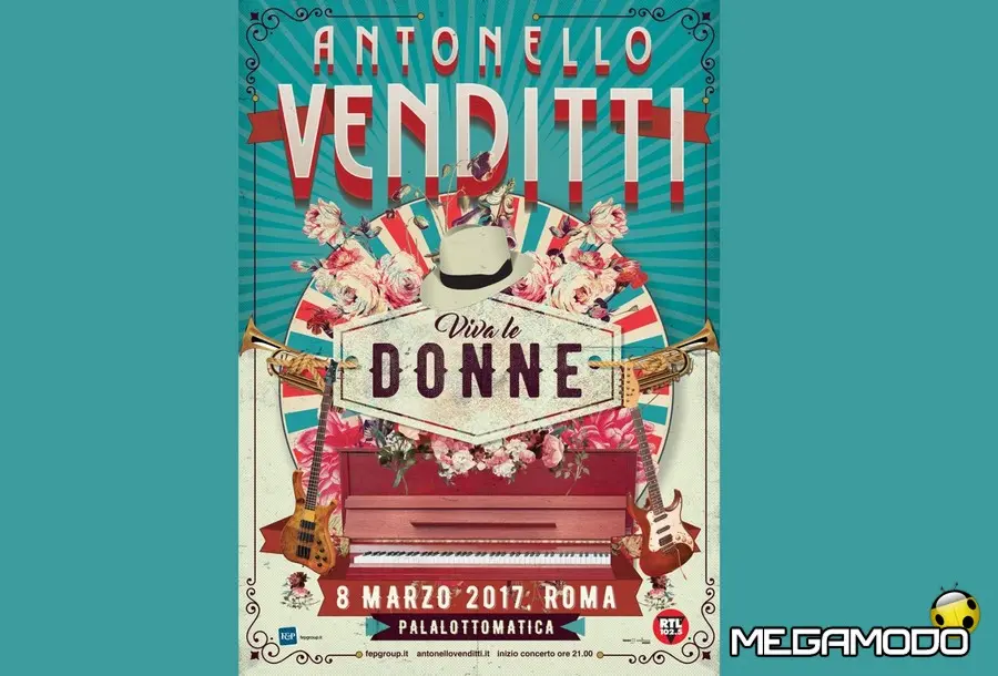 Antonello Venditti in concerto a Roma con 'Viva le donne'