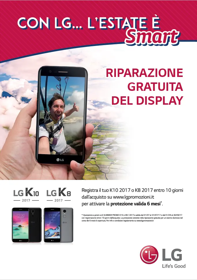 estate smart con lg k10 e k8 2017