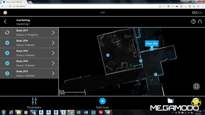 mod scene 7 0 on site registration task in web browser