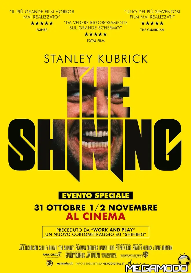 "Shining", evento speciale al cinema solo 31 ottobre, 1 e 2 novembre!