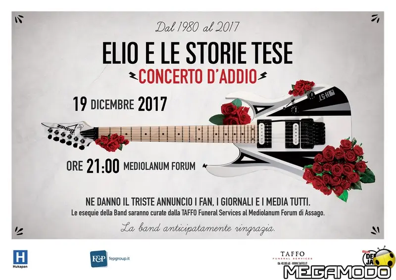 Elio e le Storie Tese, 19 dicembre concerto d'addio a Milano
