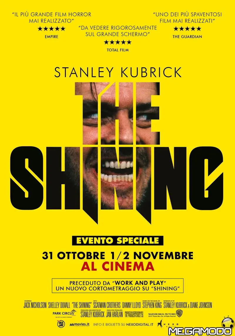 "Shining": 31 ottobre, 1 e 2 novembre al cinema!