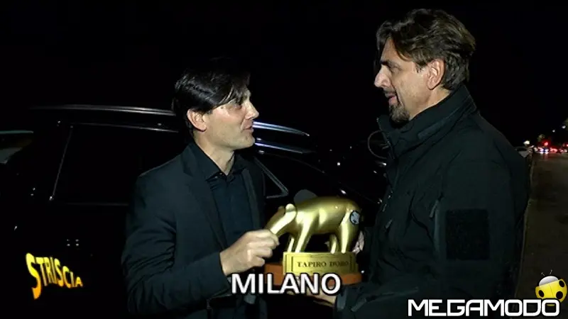 Striscia La Notizia, tapiro d'oro a Vincenzo Montella