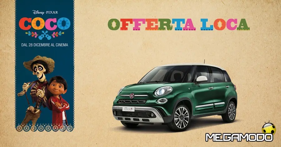Fiat, offerta Loca: omaggio natalizio per il nuovo film Disney!
