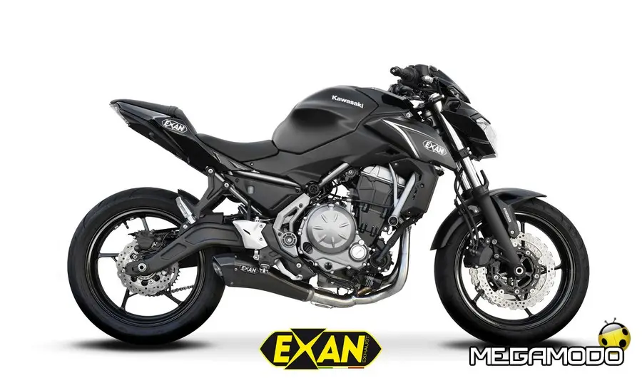 Exan e Kawasaki Z650, doppia versione per il sistema completo 2in1