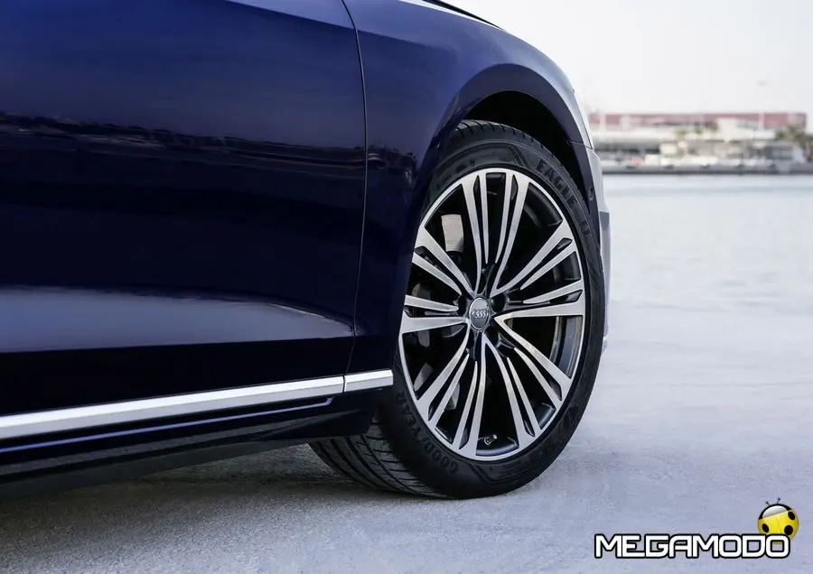 L’Audi A8 con pneumatici Goodyear di primo equipaggiamento