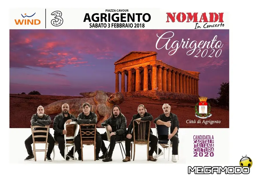 Wind Tre in concerto ad Agrigento con i Nomadi!