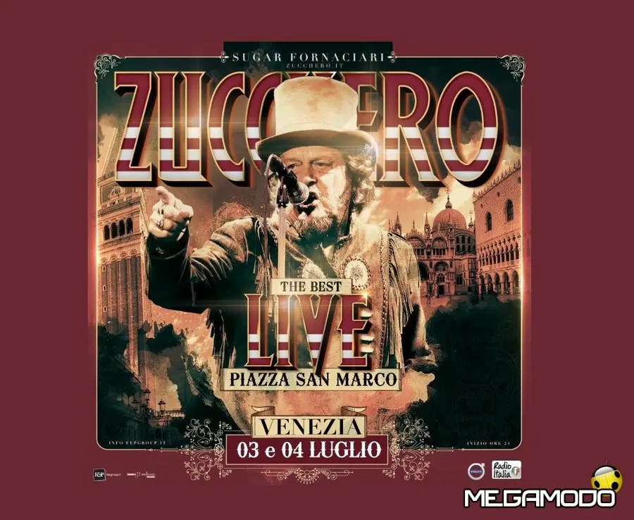 Zucchero: "The Best Live" a Venezia il 3 e 4 luglio
