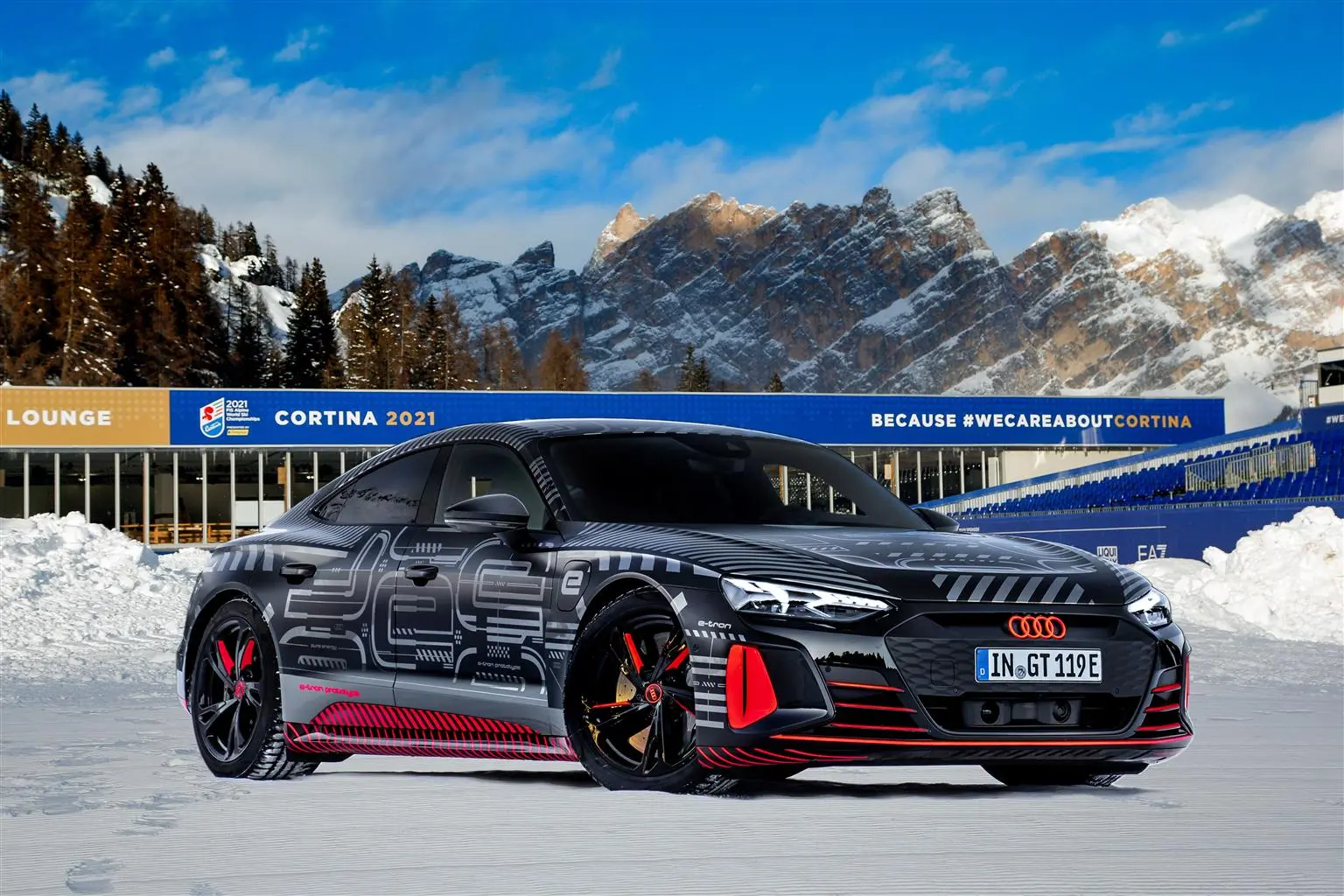 Audi RS e-tron GT: il prototipo ai Mondiali di Cortina