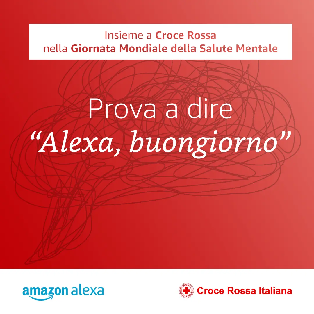 Alexa e Croce Rossa insieme per la Giornata Mondiale della Salute Mentale