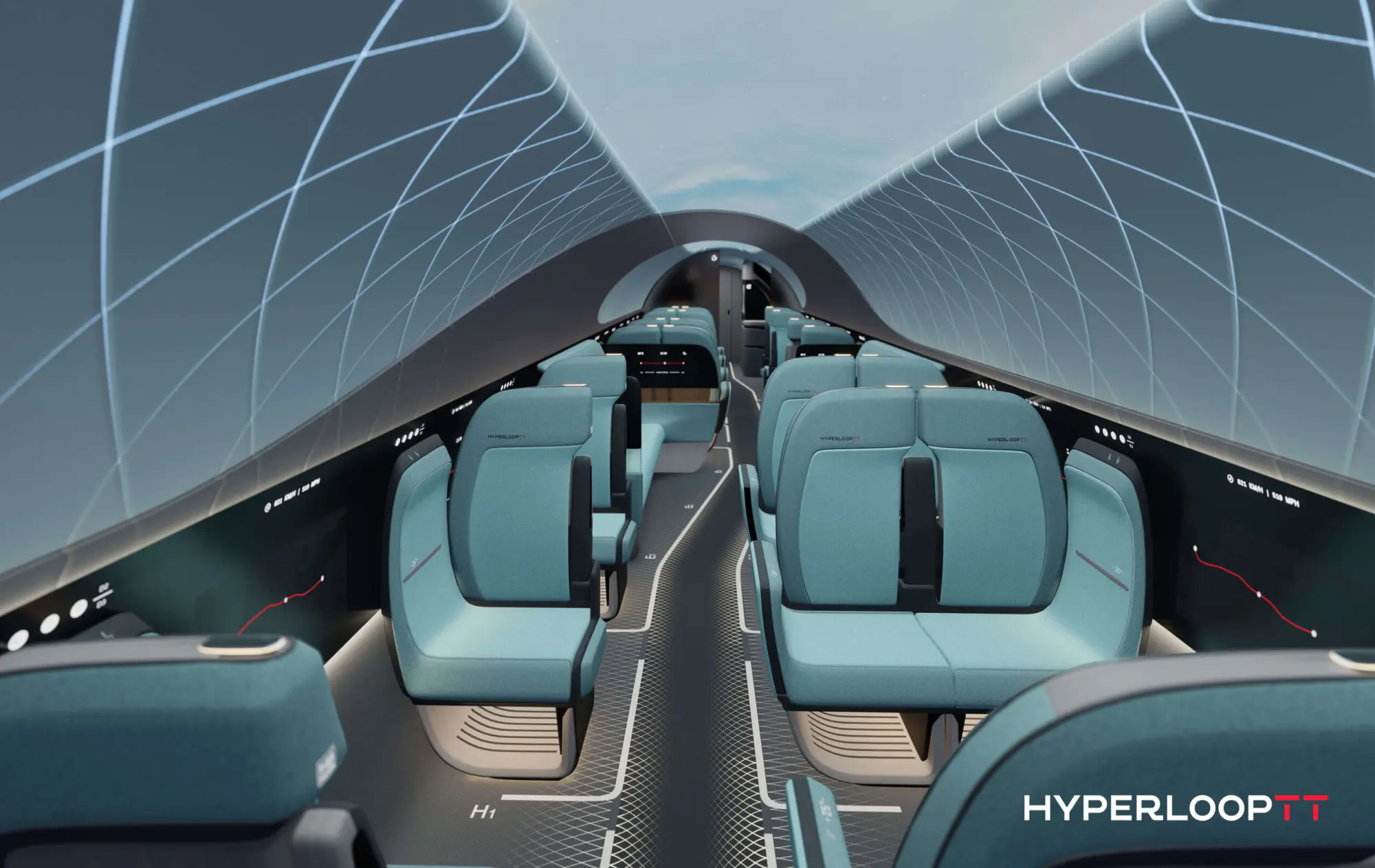HyperloopTT svela l'esperienza del passeggero nella cabina con design italiano
