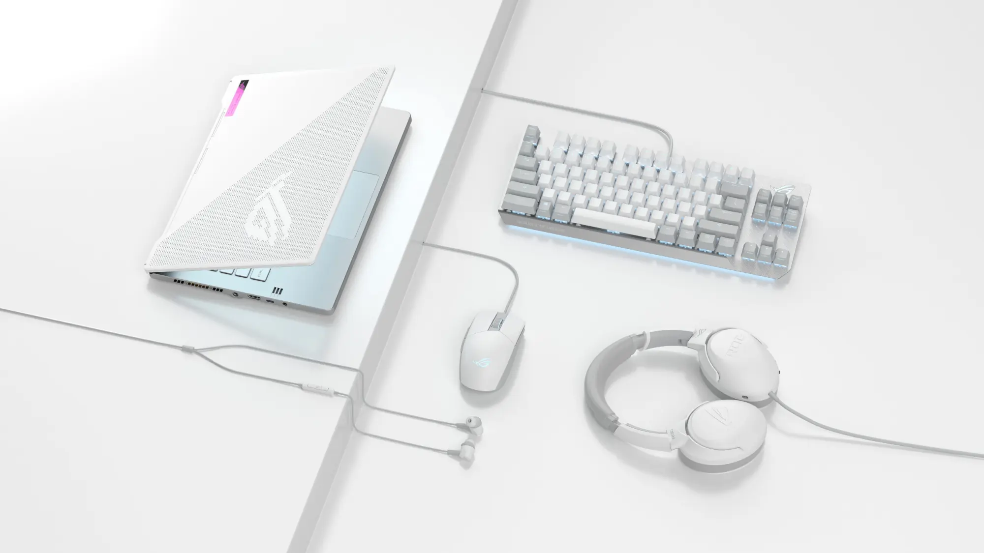 ASUS Rog annuncia le periferiche di gioco "Moonlight White"