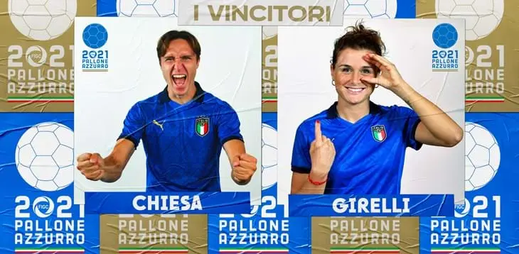 Pallone Azzurro 2021: vincono Federico Chiesa e Cristiana Girelli