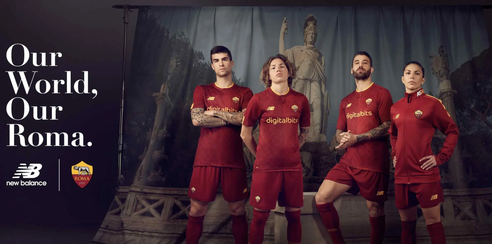 New Balance svela il nuovo Home Kit AS Roma 22/23