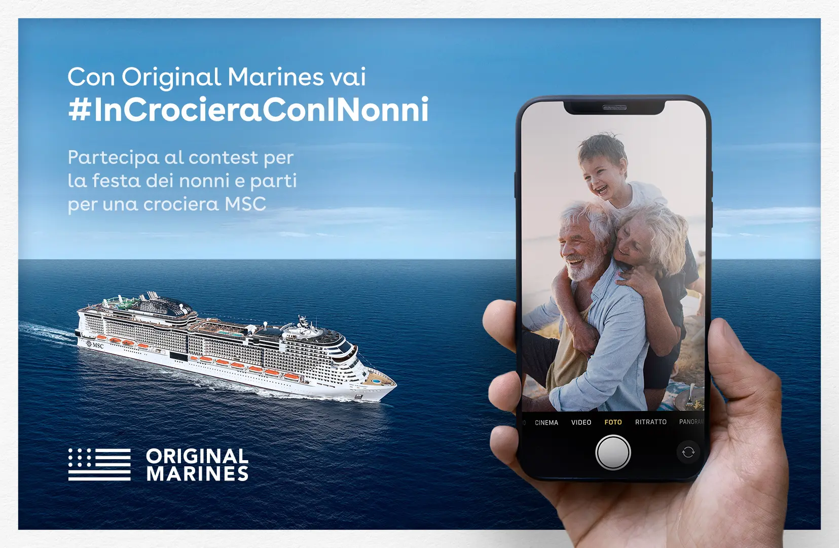 Original Marines e MSC lanciano #InCrocieraConINonni