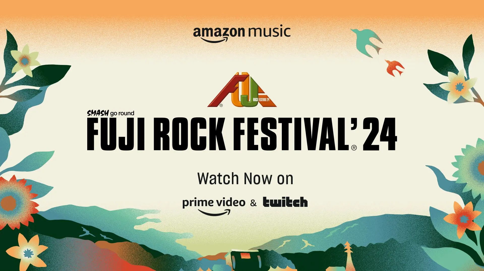 Amazon Music annuncia la line up del live streaming del Fuji Rock Festival ’24