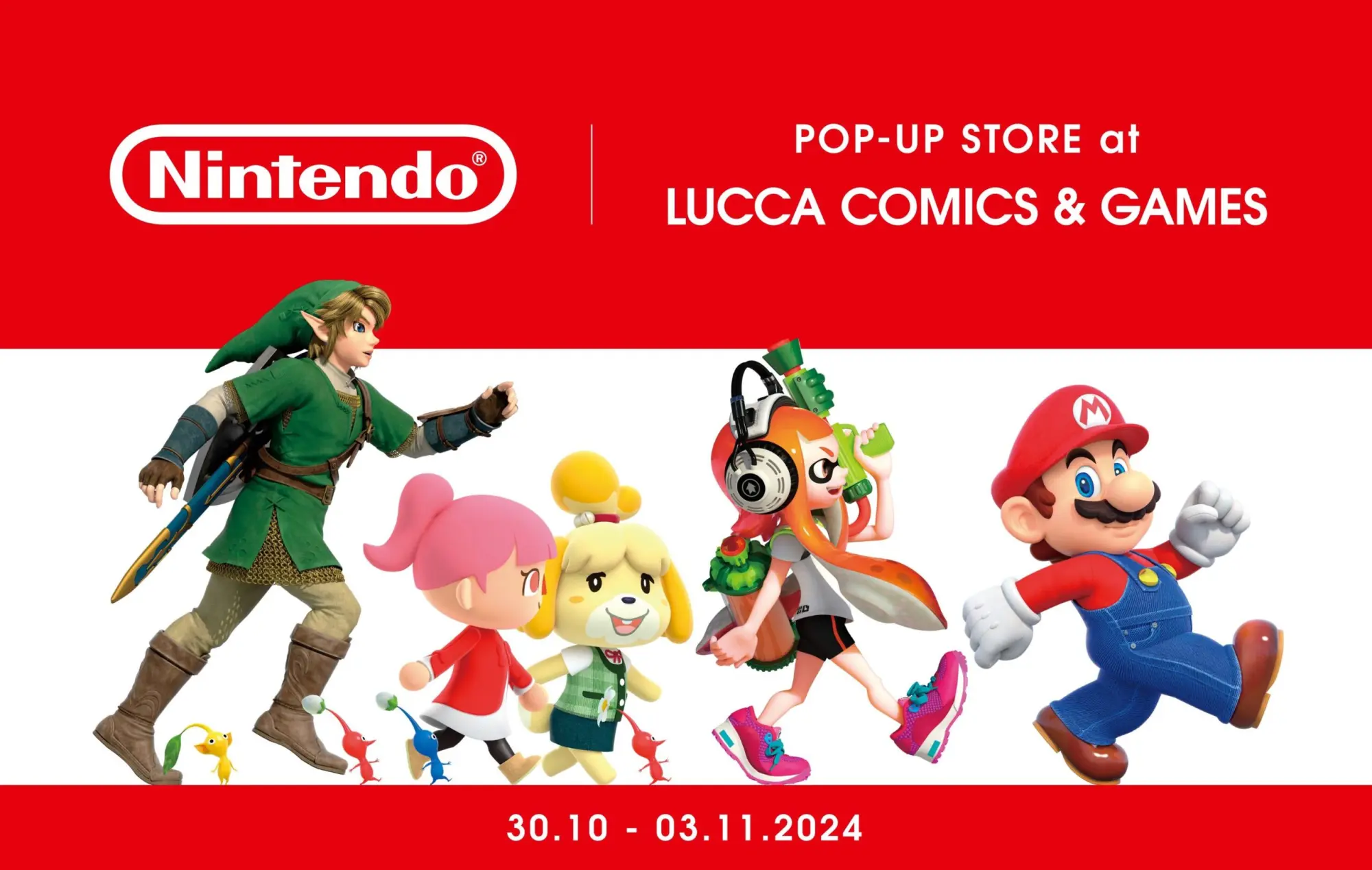 Nintendo a Lucca Comics & Games 2024 con il primo Pop-Up Store italiano