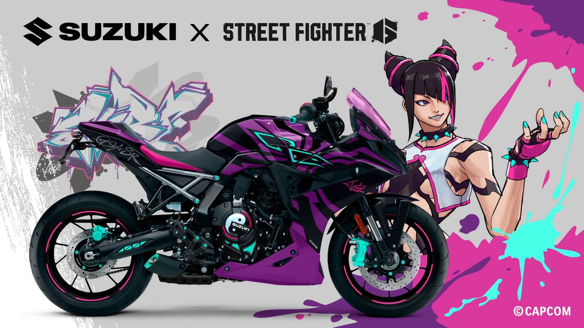 Suzuki porta la GSX-8R nel mondo di Street Fighter con una livrea speciale dedicata a Juri
