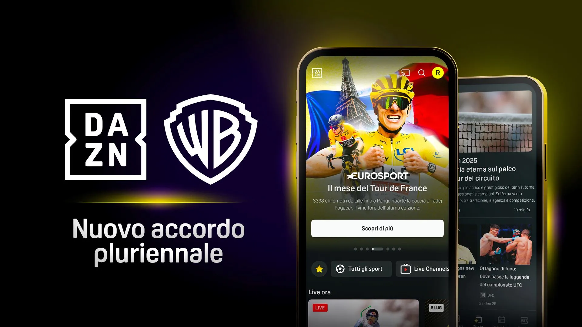Rinnovata la Partnership tra DAZN Italia e Warner Bros. Discovery: un'offerta Ancora Più Ricca