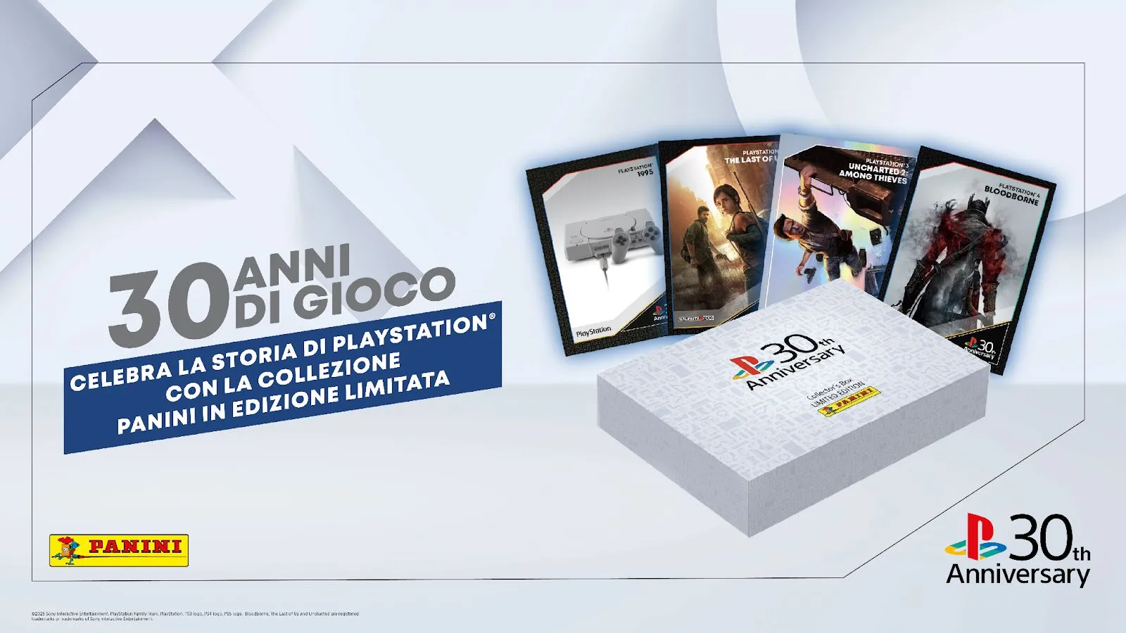 PlayStation e Panini insieme per celebrare 30 anni di gaming