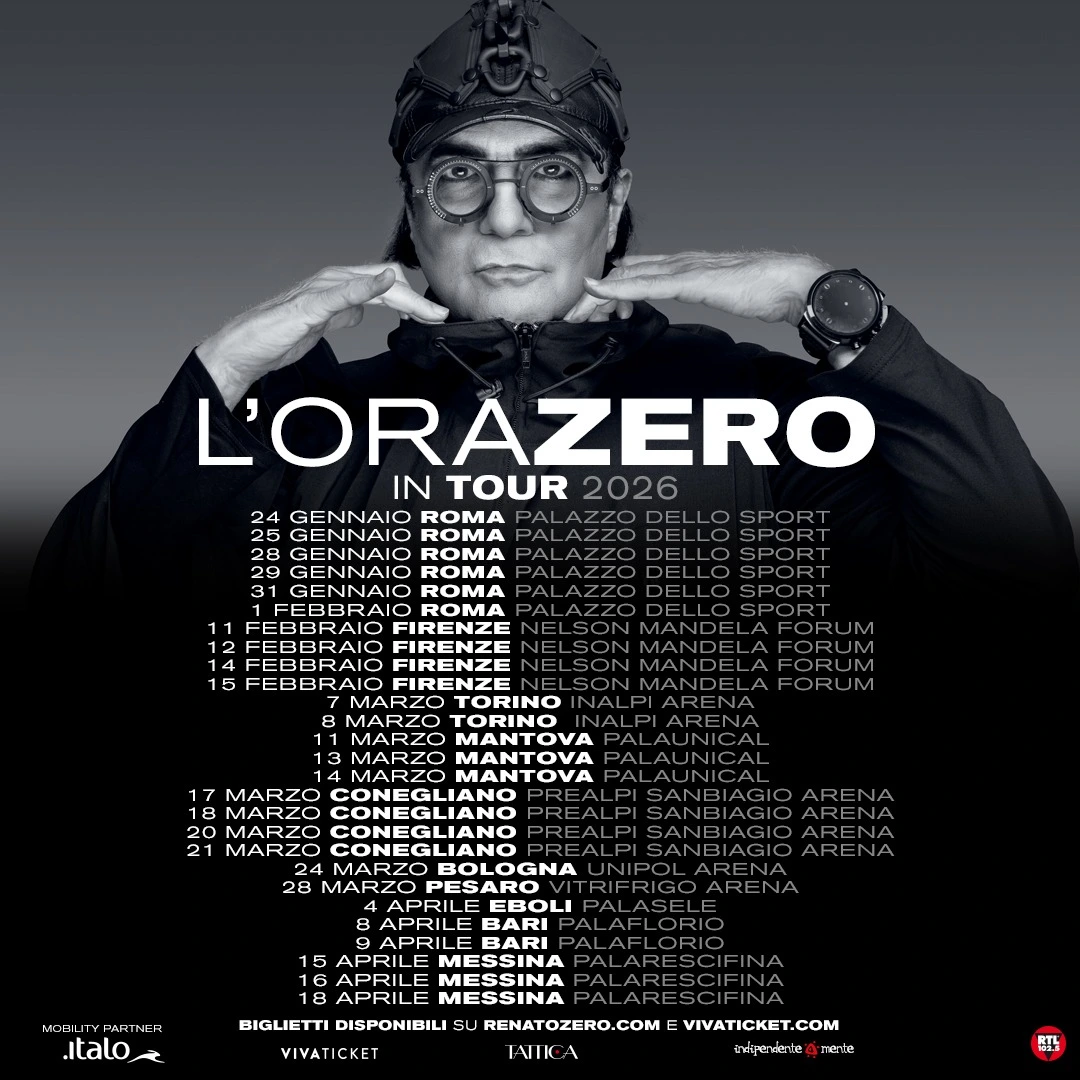 Renato Zero, "L’Orazero in Tour" continua: nuovi sold out e due nuove date