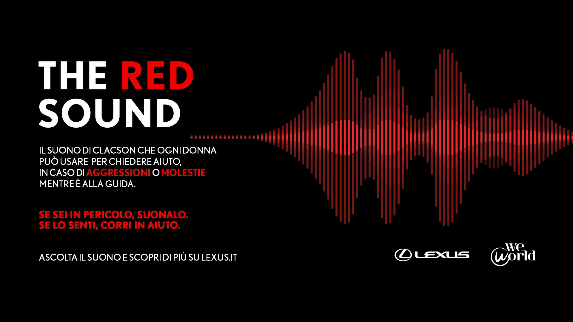 The Red Sound: Lexus e WeWorld unite contro la violenza sulle donne
