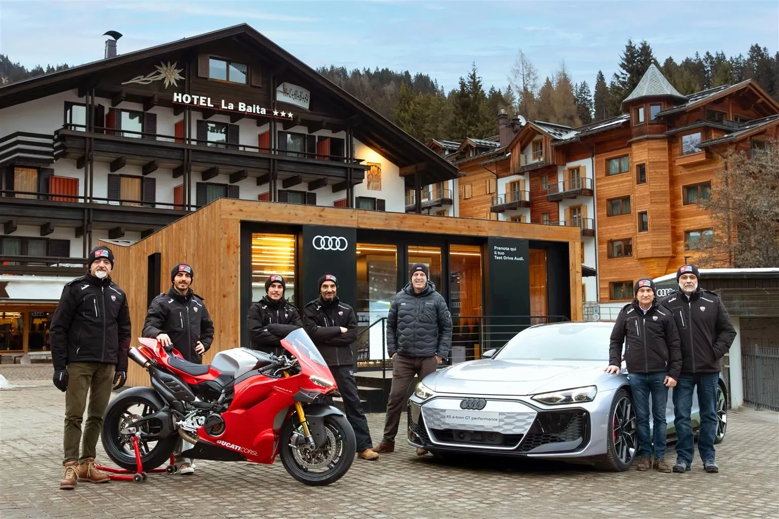 Audi e Madonna di Campiglio accolgono il Ducati Lenovo Team