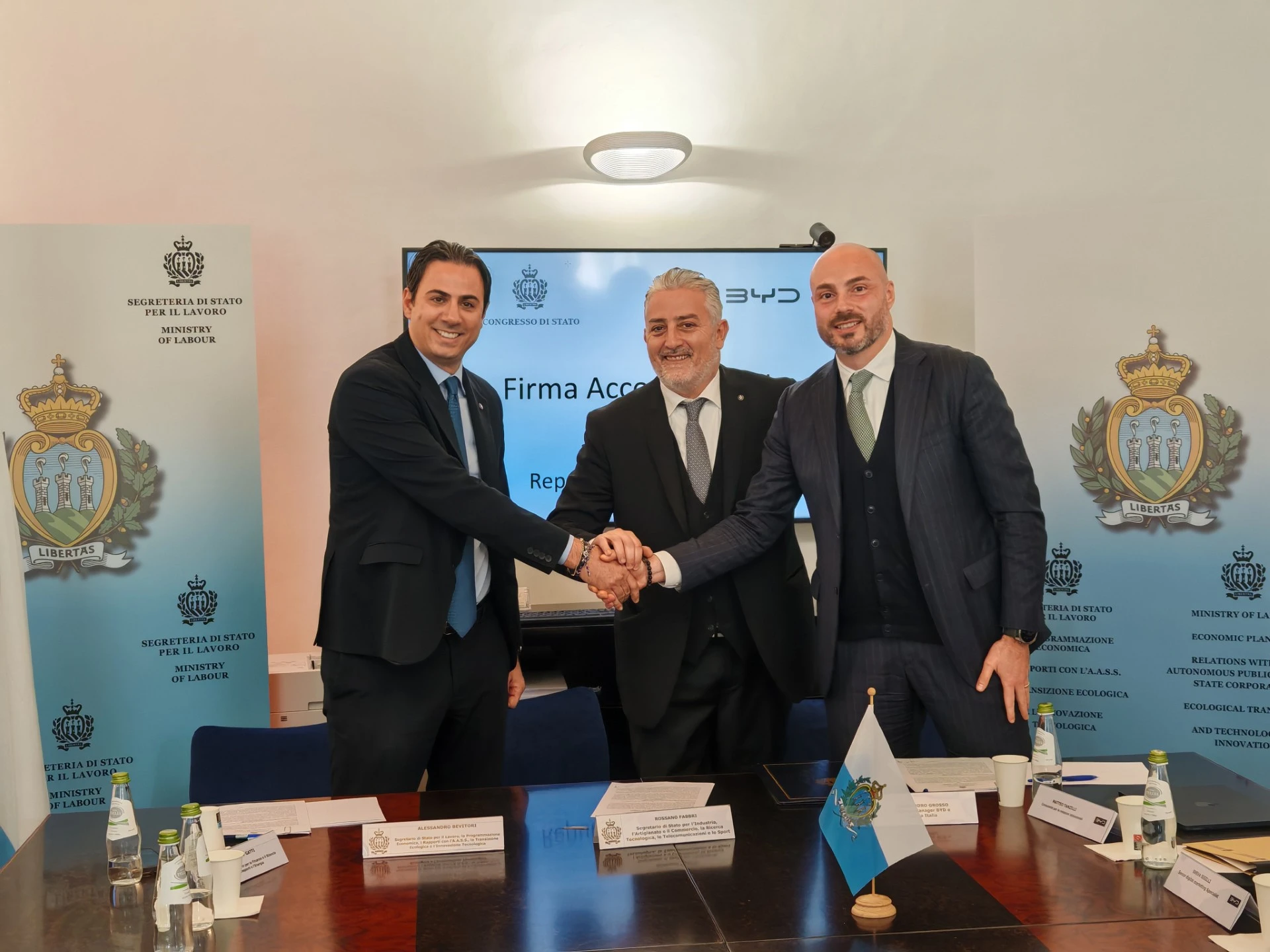 BYD firma un accordo strategico con San Marino per accelerare la transizione energetica