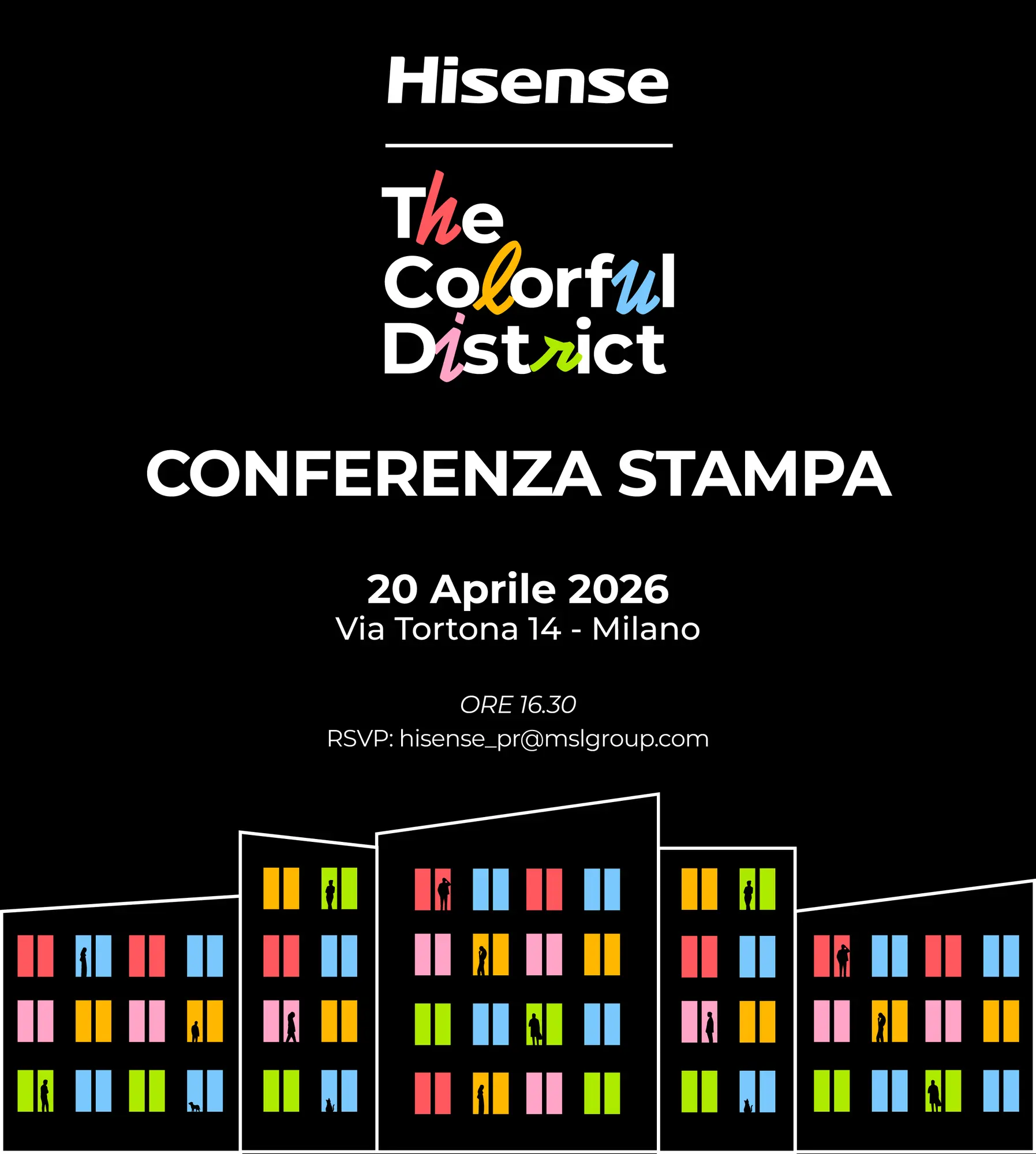 Hisense inaugura il Fuorisalone 2026 con l'installazione immersiva The Colorful District