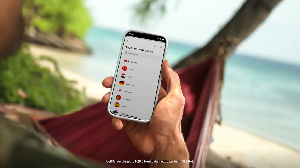 N26 lancia la travel eSIM in Italia: connettività globale direttamente dall'app