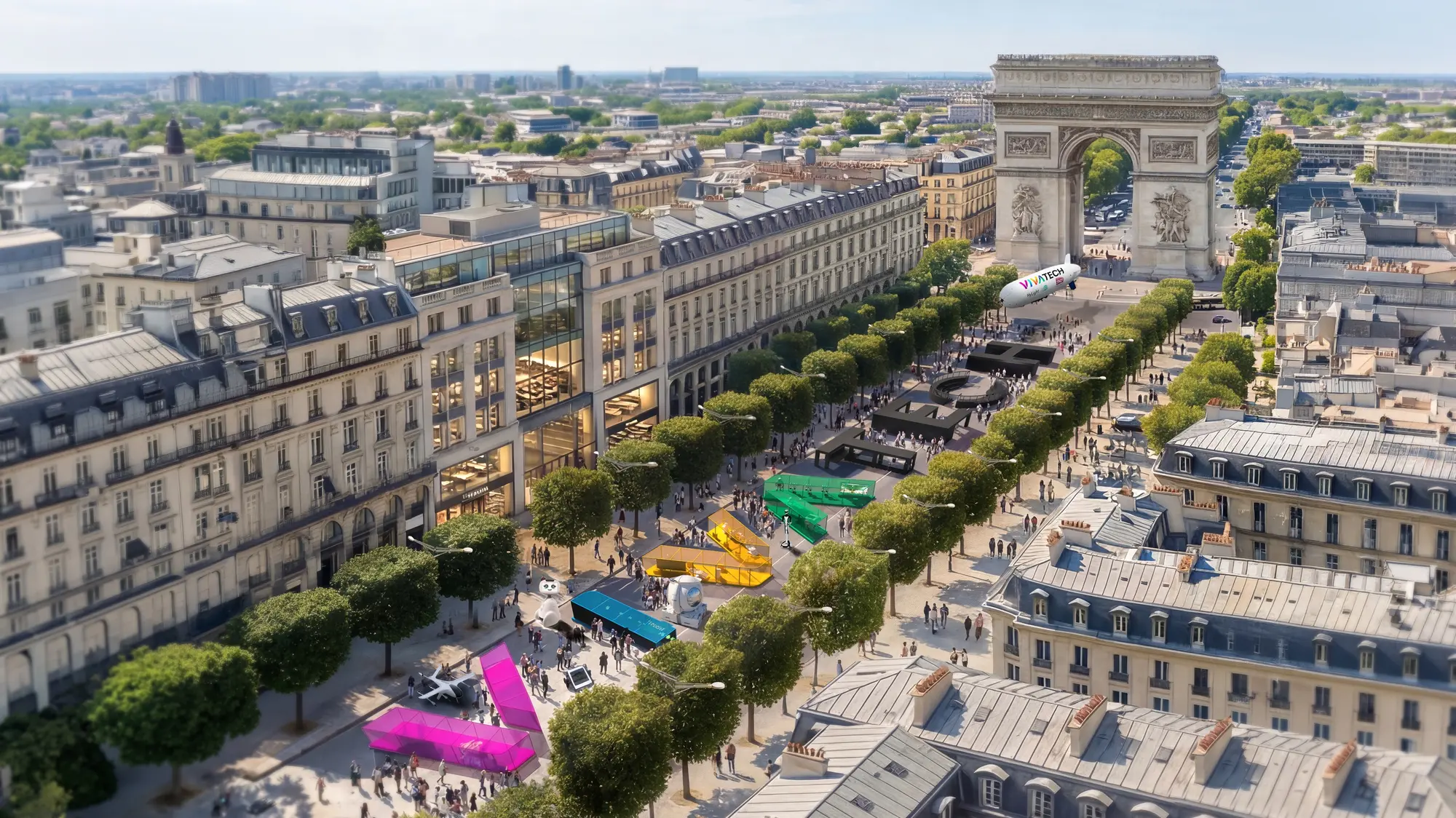 VivaTech trasforma gli Champs-Élysées: la tecnologia conquista Parigi