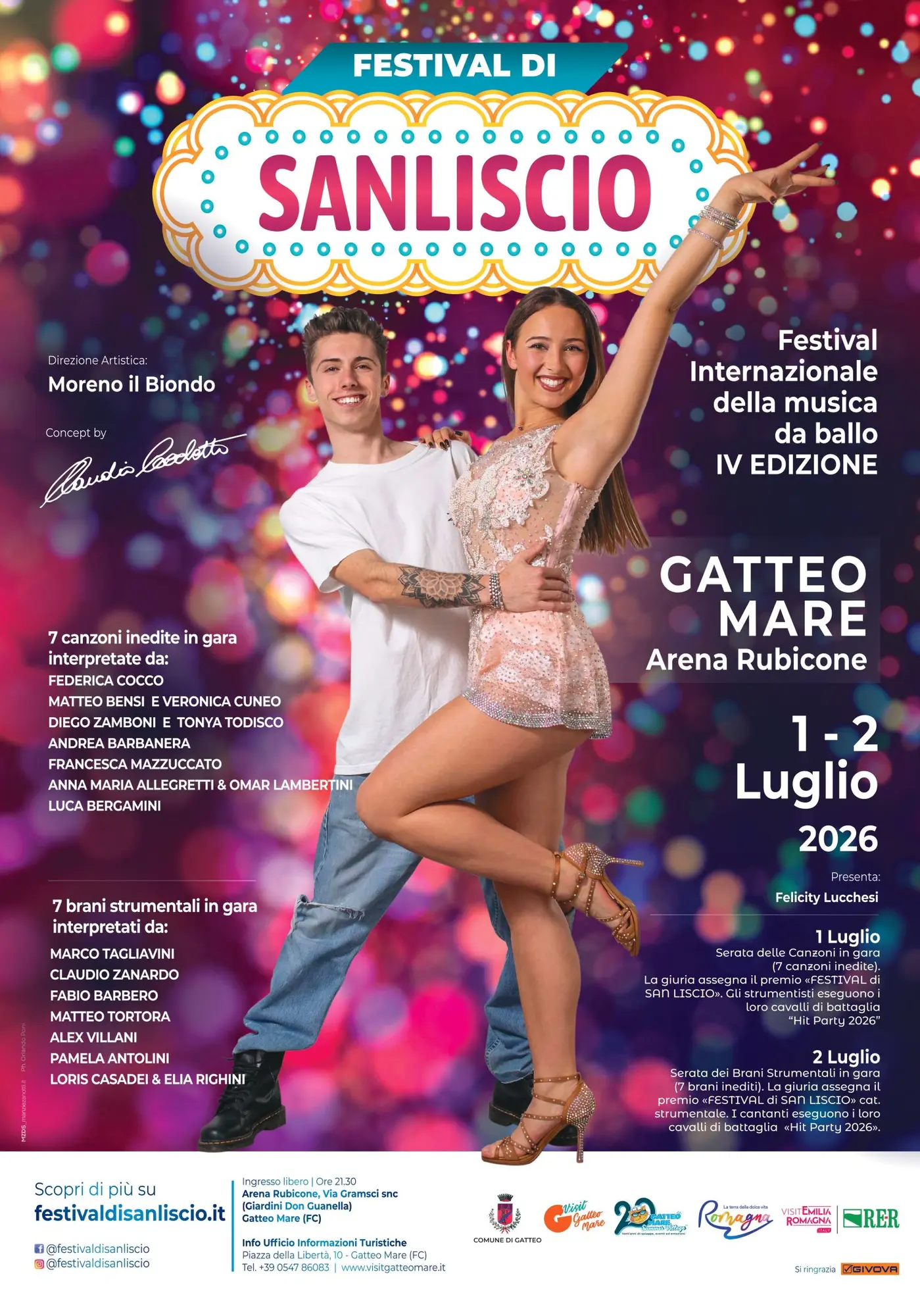 Il Festival di Sanliscio 2026 porta la tradizione del liscio a Gatteo Mare