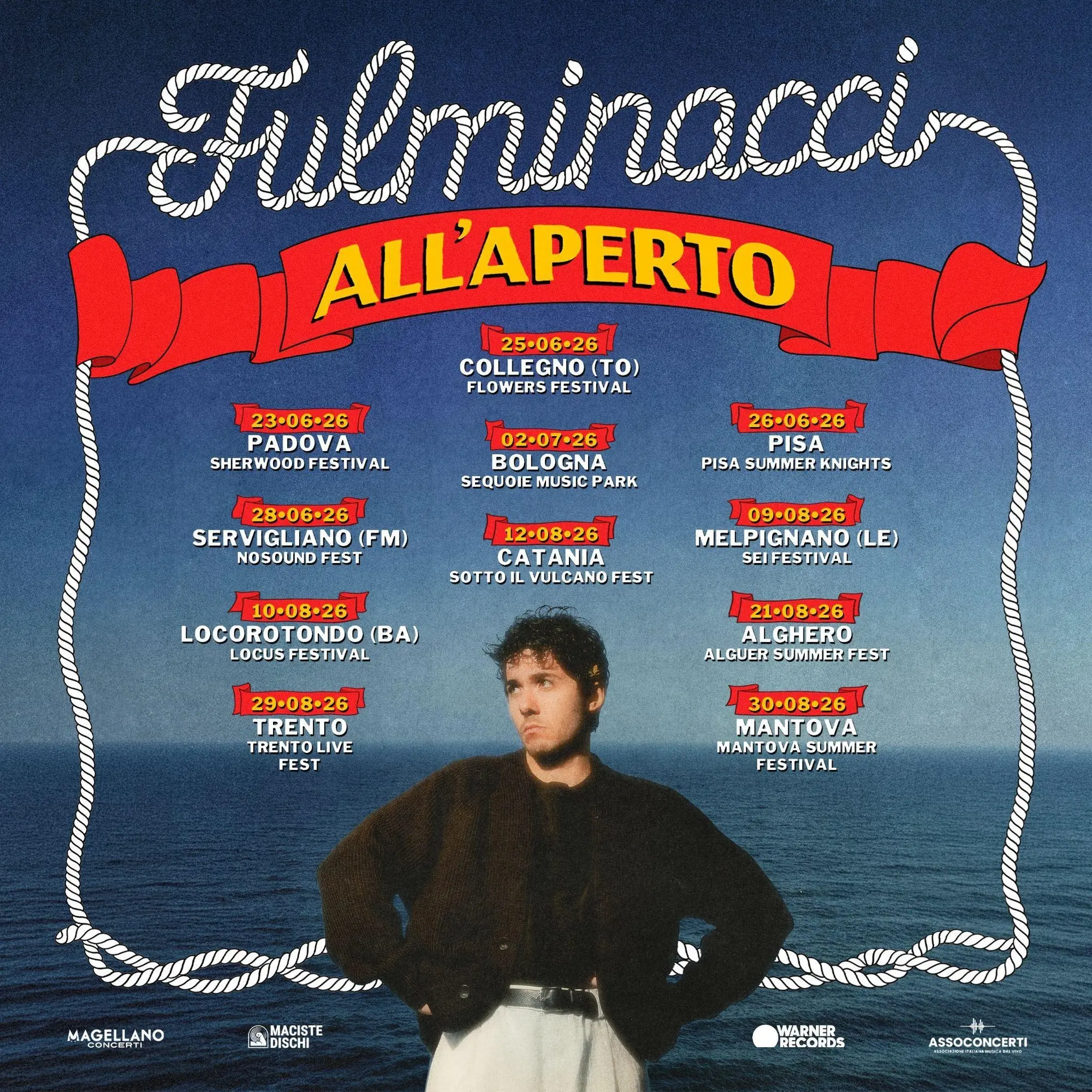 Fulminacci torna live con il tour estivo 2026: tutte le date di FULMINACCI ALL'APERTO