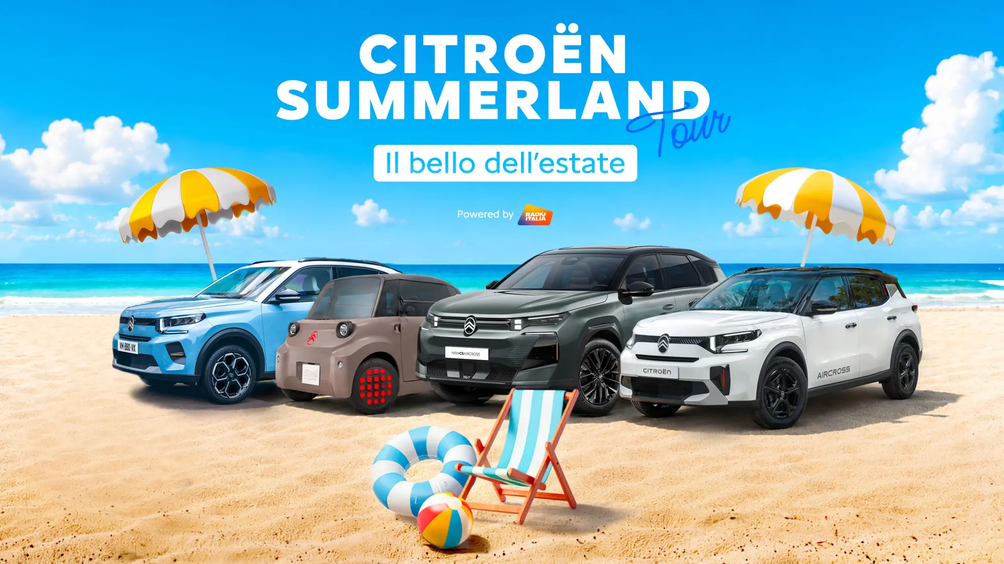 Citroën anima l'estate 2026 con il Summerland Tour: eventi, musica e test drive sulle spiagge italiane