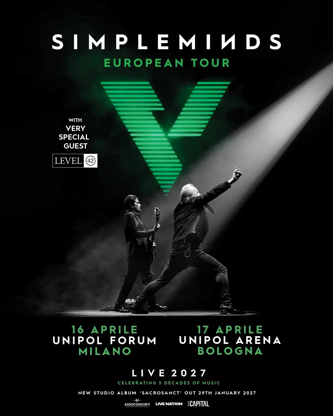 Simple Minds, due concerti evento in Italia per festeggiare 50 anni di carriera