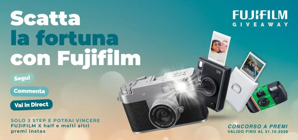 Fujifilm lancia il concorso Scatta la fortuna: premi sui social fino al 2026