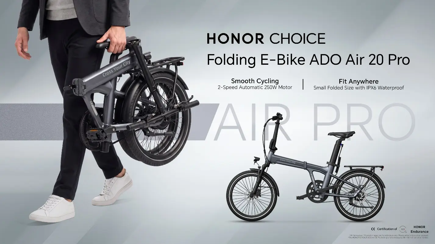 HONOR CHOICE Folding E-Bike ADO Air 20 Pro: la mobilità urbana si piega alla tecnologia