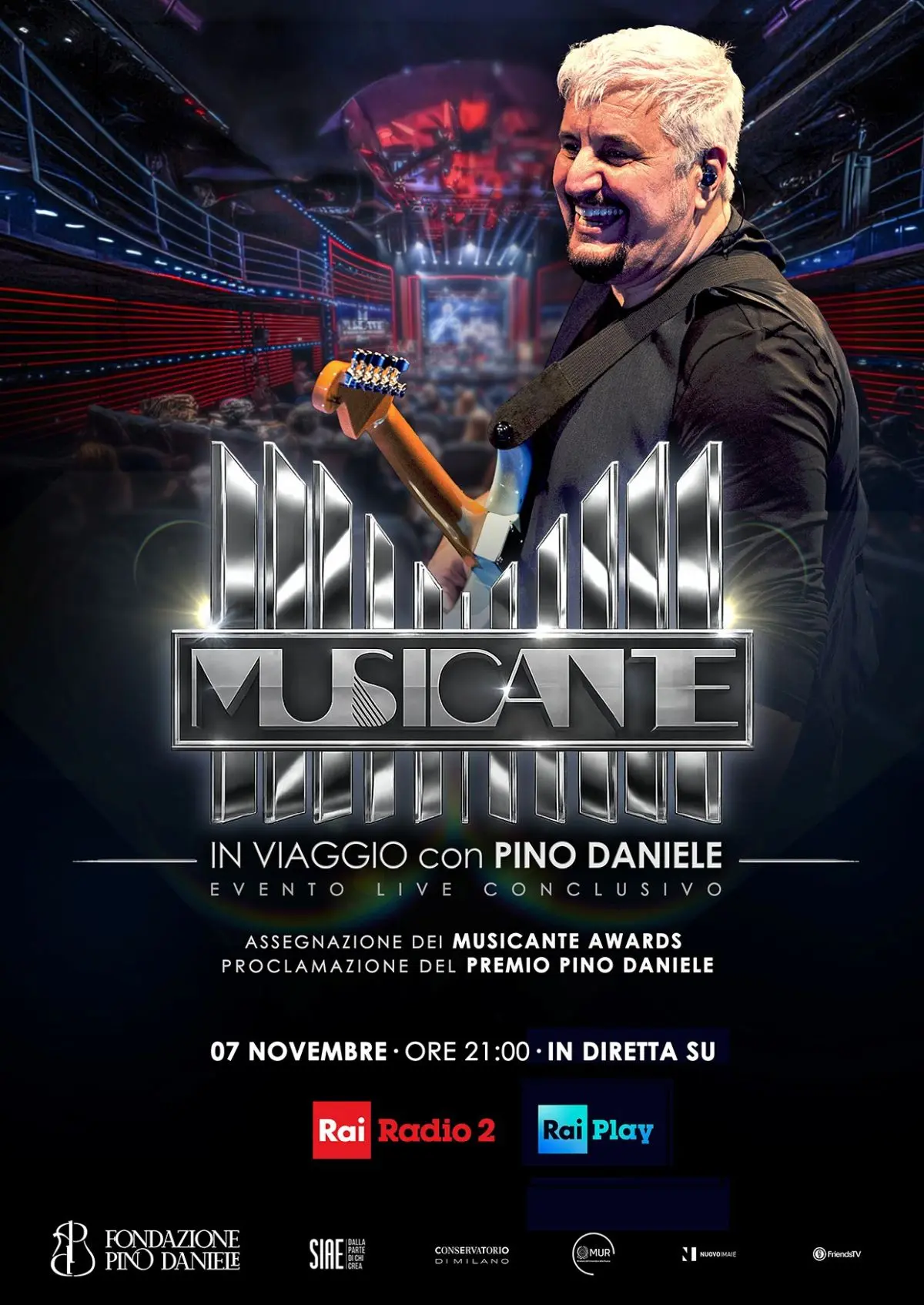 Musicante Awards 2026: le finali live e l'omaggio a Pino Daniele il 5 e 7 novembre