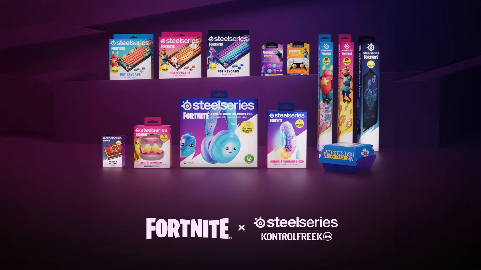 SteelSeries e KontrolFreek lanciano la nuova collezione ufficiale Fortnite per i gamer