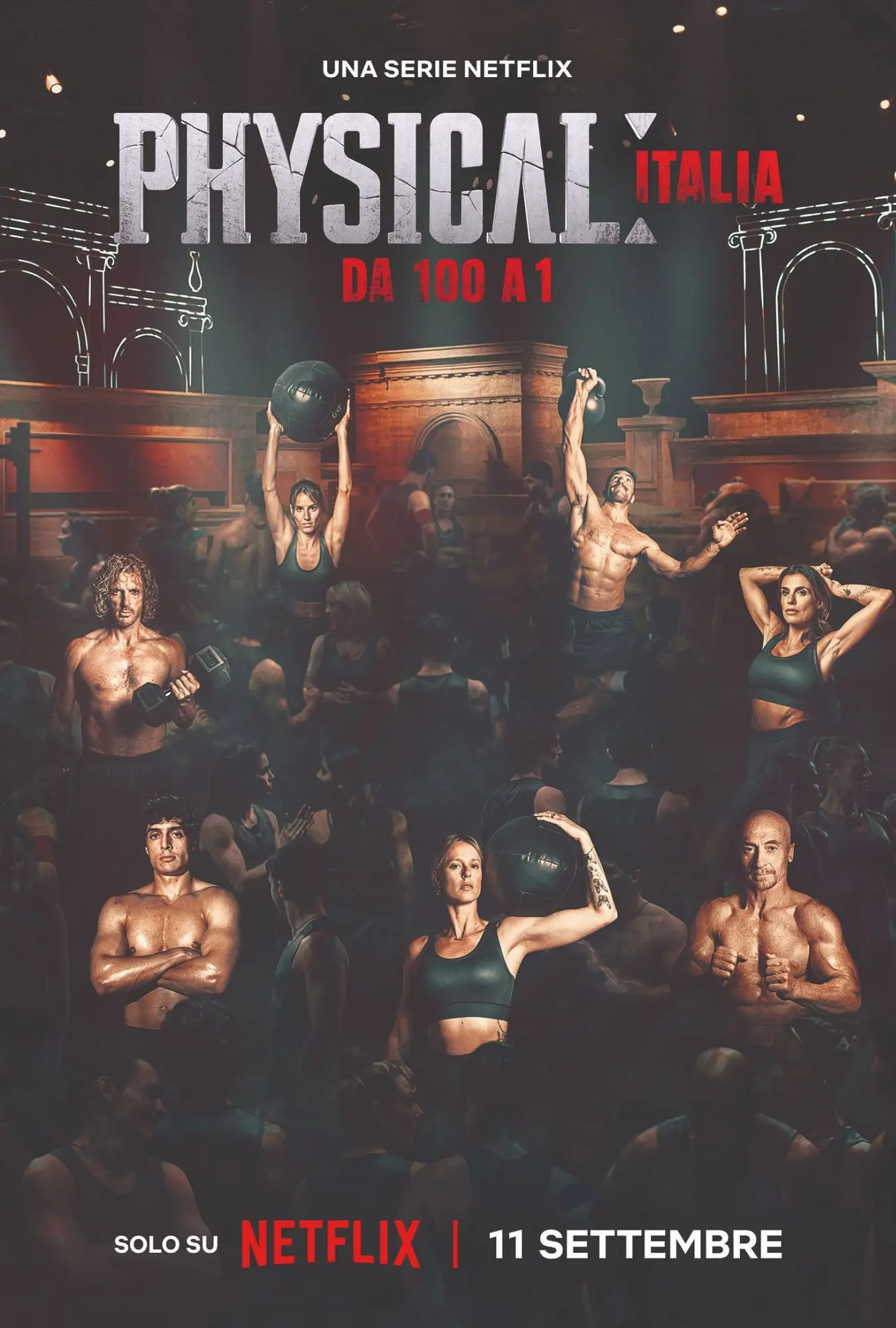Physical Italia: da 100 a 1, il nuovo show fisico di Netflix con star dello sport e dello spettacolo