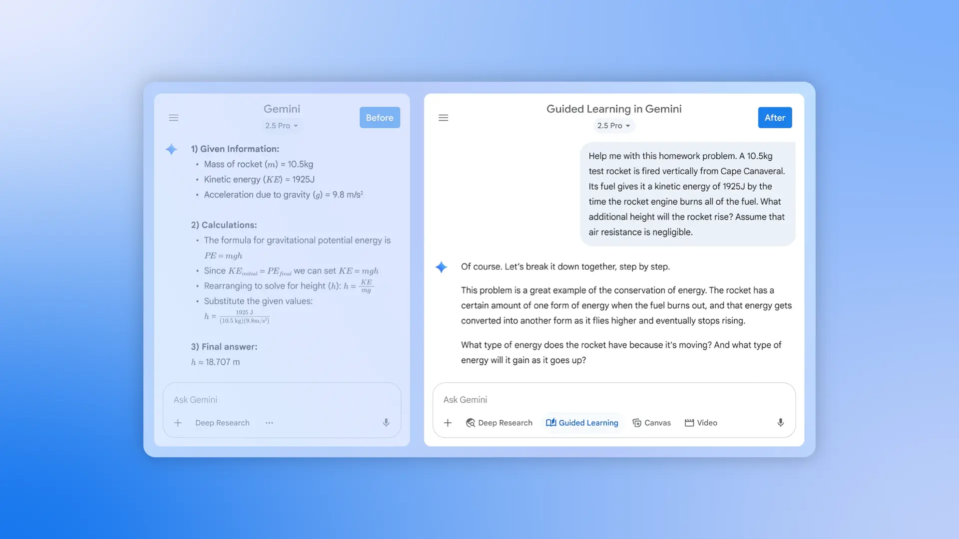 Guided Learning, immagini e flashcard